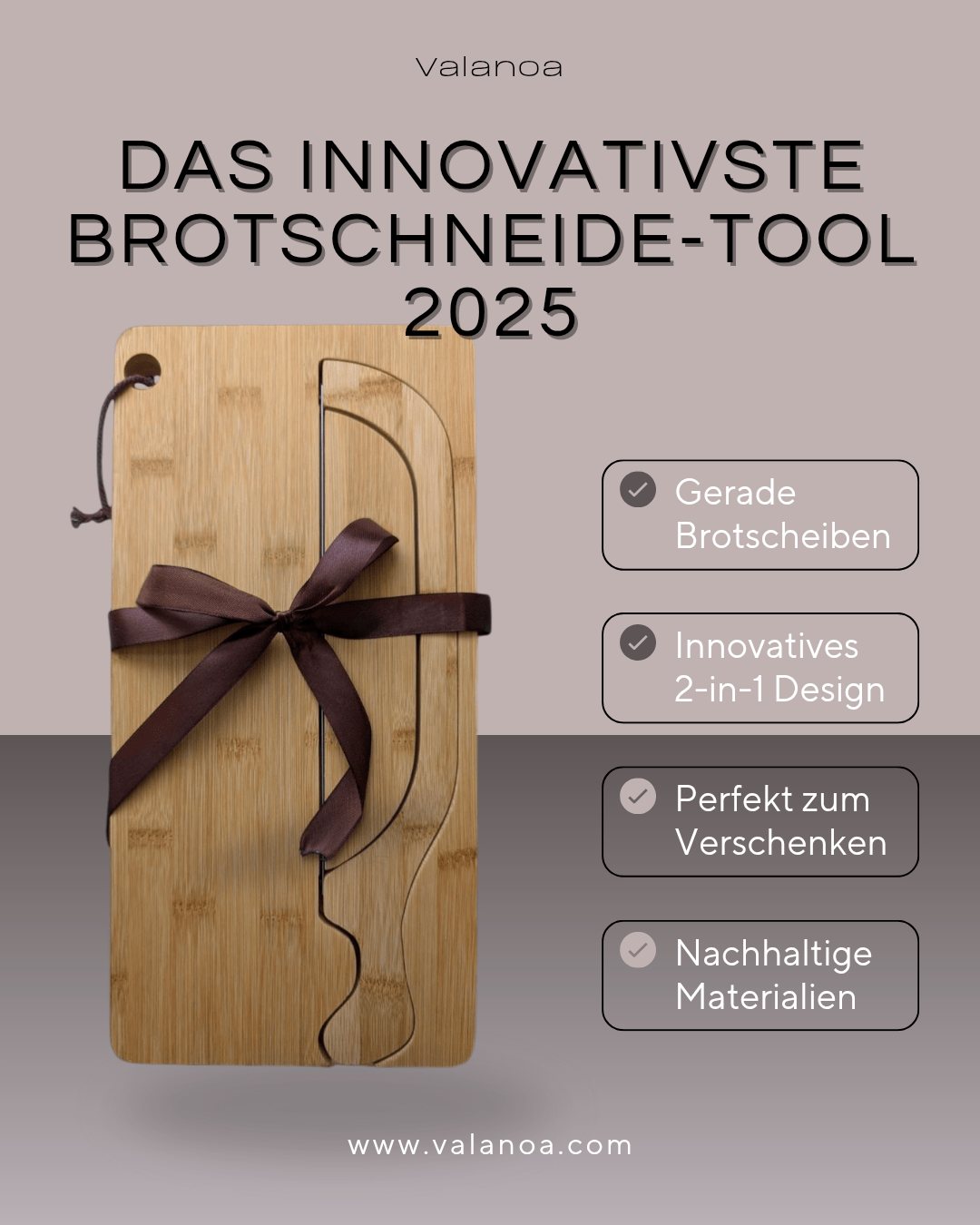 Brotschneide - Set mit Bogenmesser - Valanoa